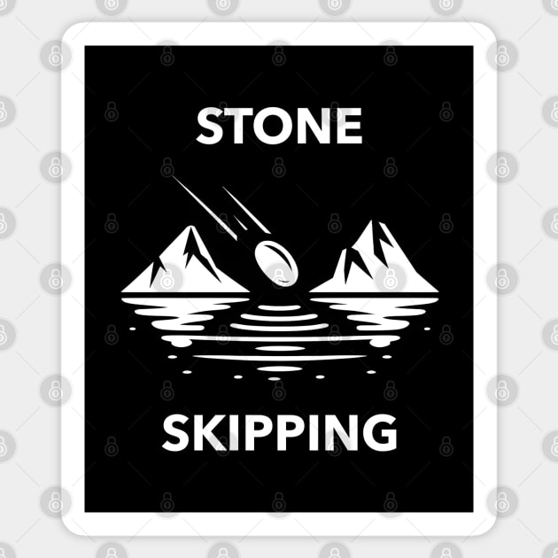Stone Skipping Skimming Sticker by ThesePrints